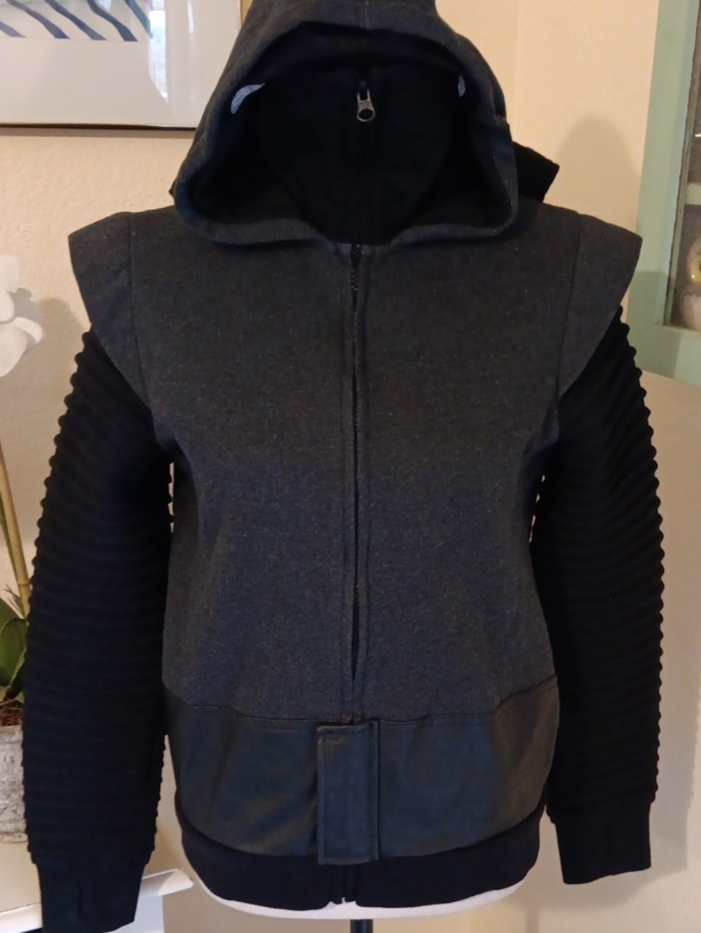 Disney Store Star Wars Kylo Ren Kids Black & Charcoal Mixed-Media Jacket